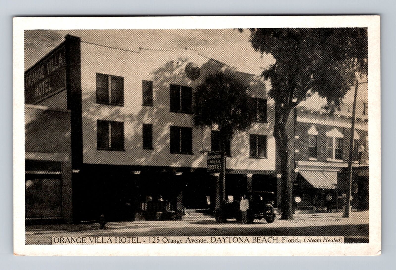 Daytona FL-Florida, Orange Villa Hotel, Advertising, Antique Vintage Postcard