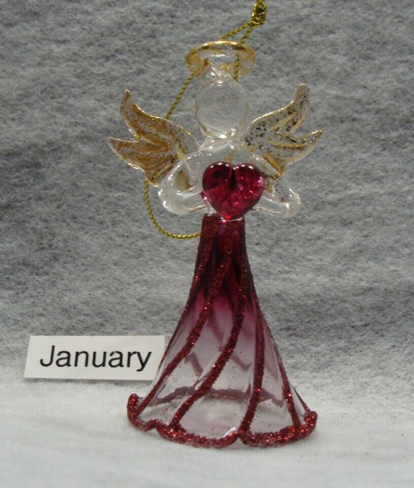 Birthstone Angels  Ornaments/Figurines. Holding a heart. Each sold separate.