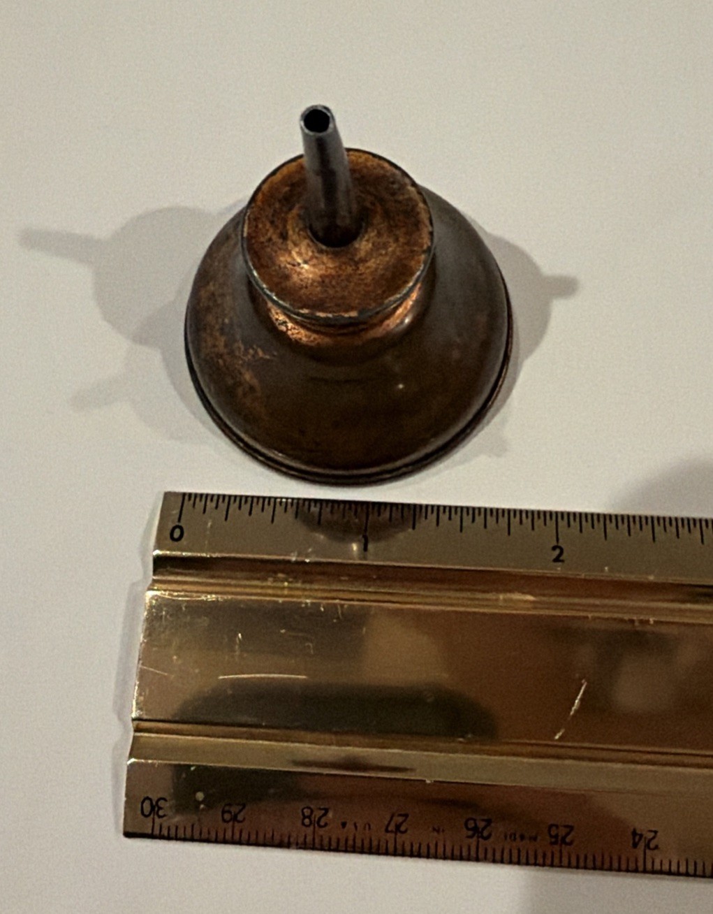 Vintage Miniature Thumb Pump Oil Can Small Antique Copper Brass Oiler Steampunk