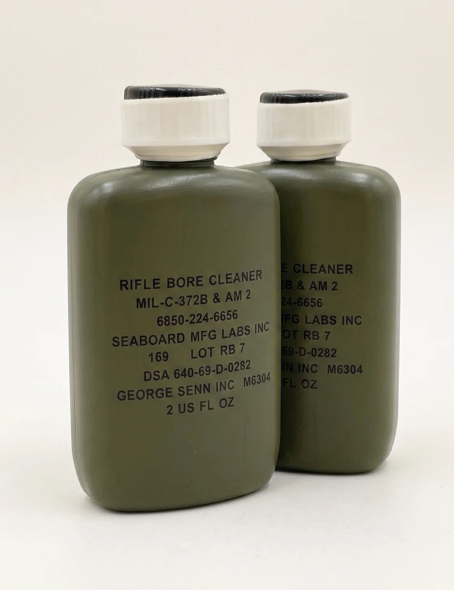 4oz - MIL-C-372B US ARMY Rifle Bore Cleaner - NOS Vietnam 1969 (2 Pack 2oz) 4oz - MIL-C-372B US ARMY Rifle Bore Cleaner - NOS Vietnam 1969 (2 Pack 2oz)