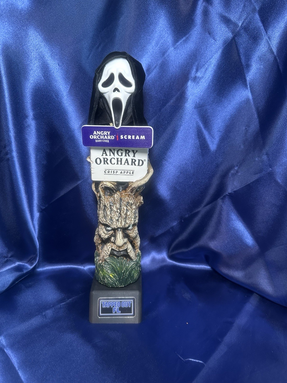 Rare 11” Angry Orchard Crisp Apple Cider Beer Tap Handle w/Ghostface Mask