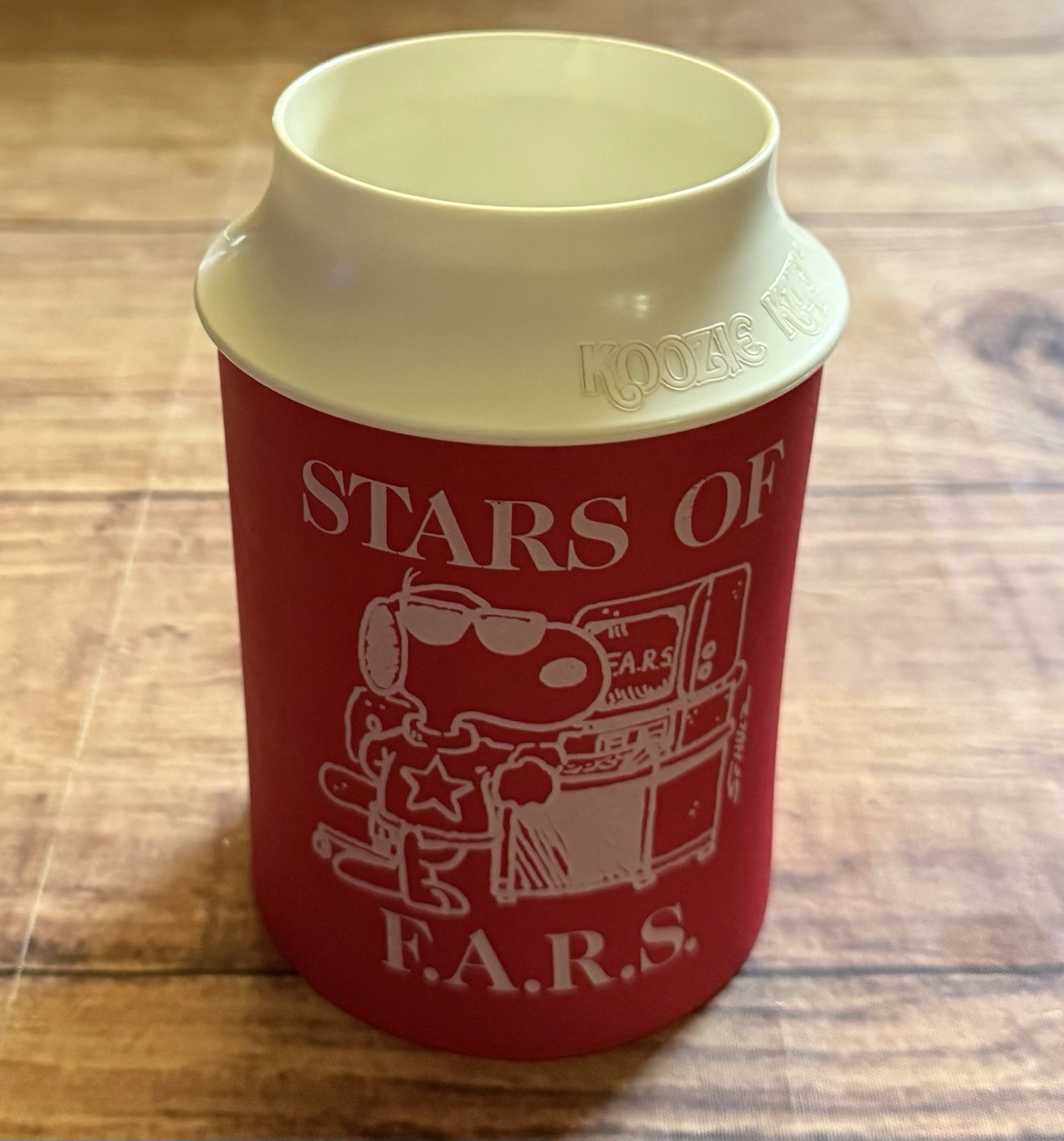 Vintage Telecom Snoopy Joe Cool Stars Of FARS Can Koozie Peanuts Very Rare HTF