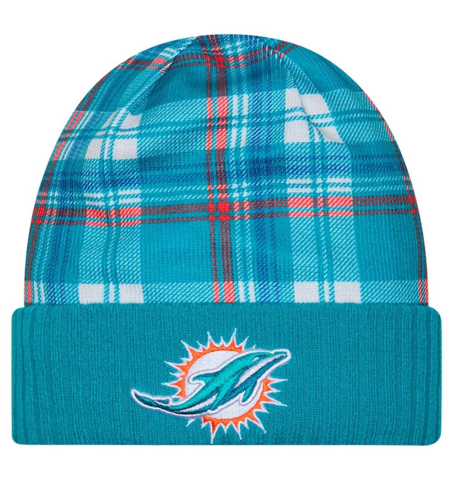 NEW - 2024 New Era Cold Weather Statement Knit Beanie (Miami Dolphins)