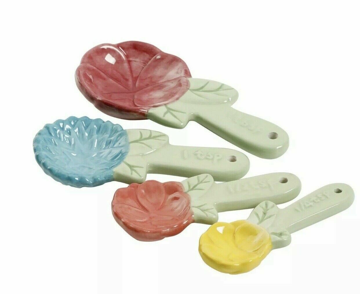 Pioneer Woman ~ Set of Four (4) Stoneware ~ Measuring Spoons ~ \