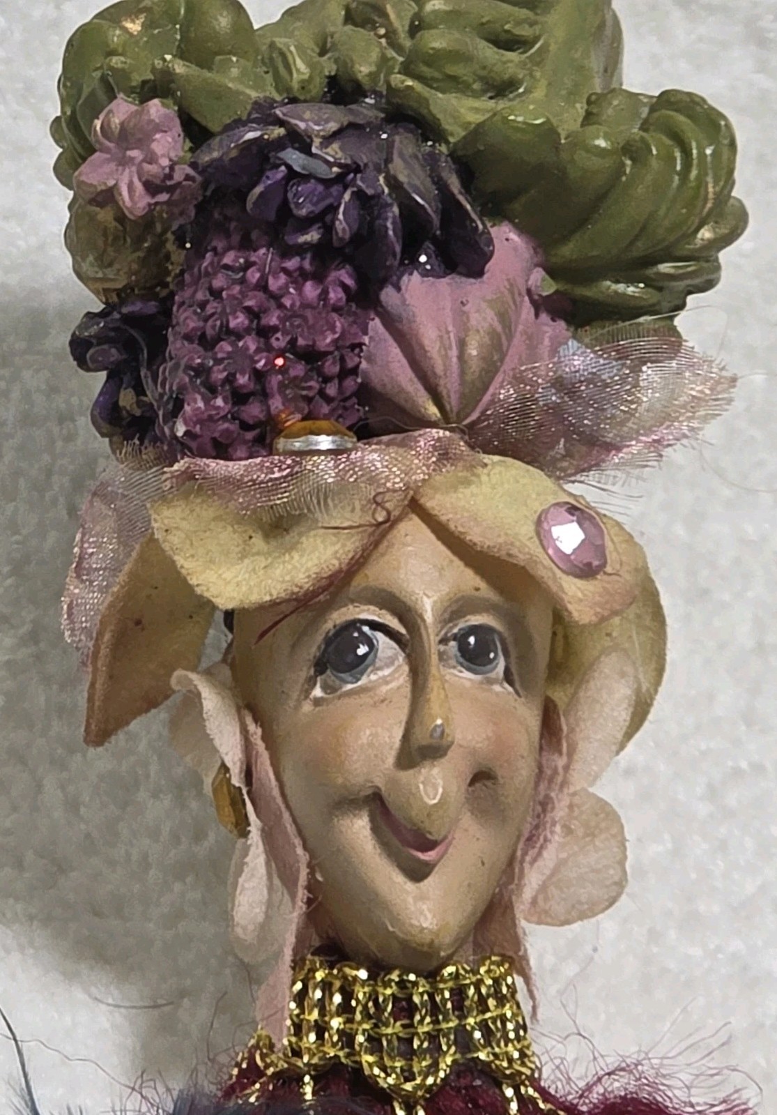 Retired Katherine\'s Collection By Wayne Kleski Jester Doll Ornament 7\