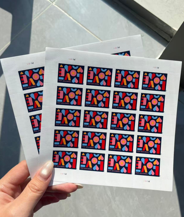 2021 USPS 5 SHEETS OF 20 FIRST CLASS LETTER STAMPS LOVE