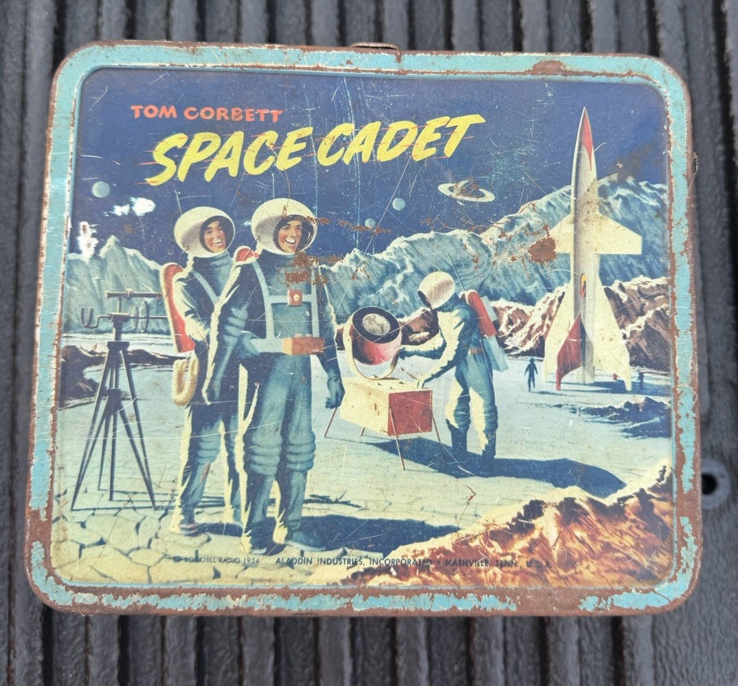 Vintage Original 1954 Metal Tom Corbett Space Cadet Lunchbox