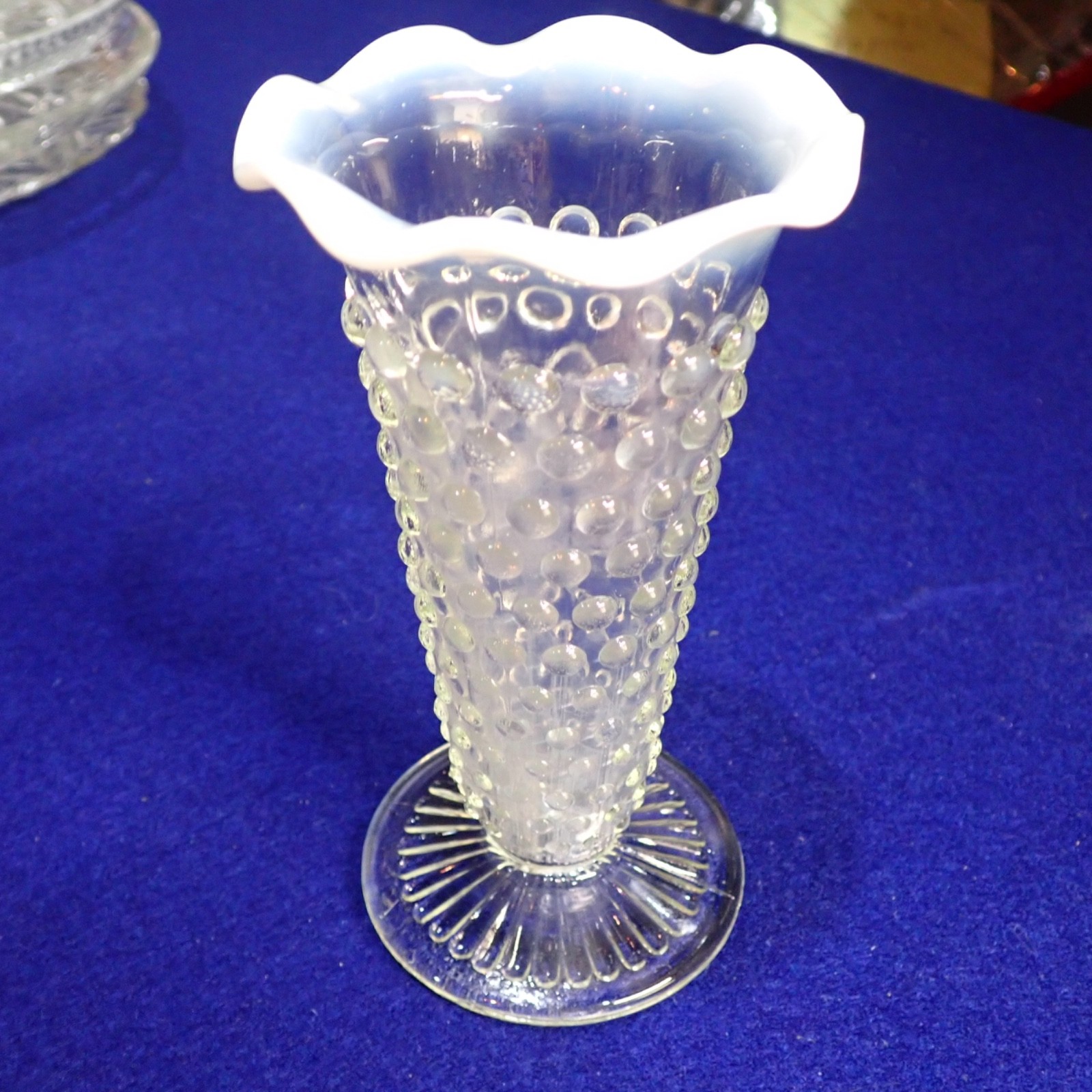 Anchor Hocking Moonstone Glass Bud Vase 5.5\