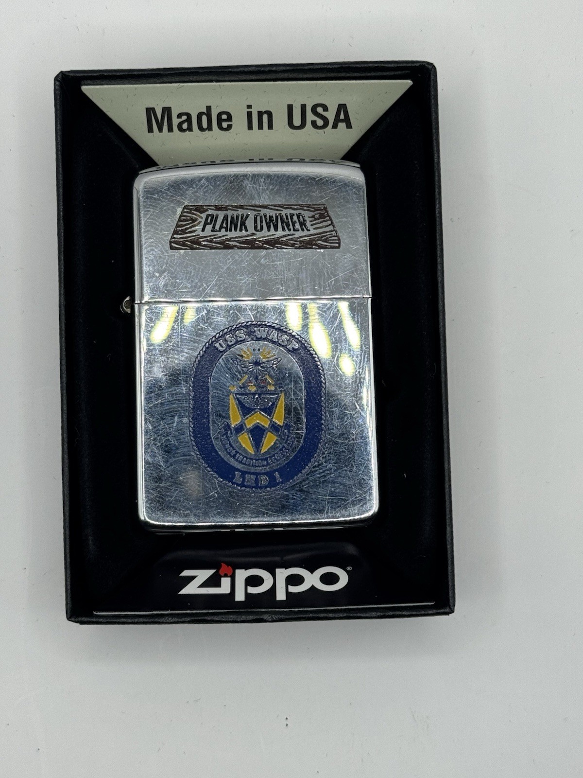 1988 Zippo Plank Owner of the US Navy amphibious assault ship, USS Wasp 1988 Zippo Plank Owner of the US Navy amphibious assault ship, USS Wasp