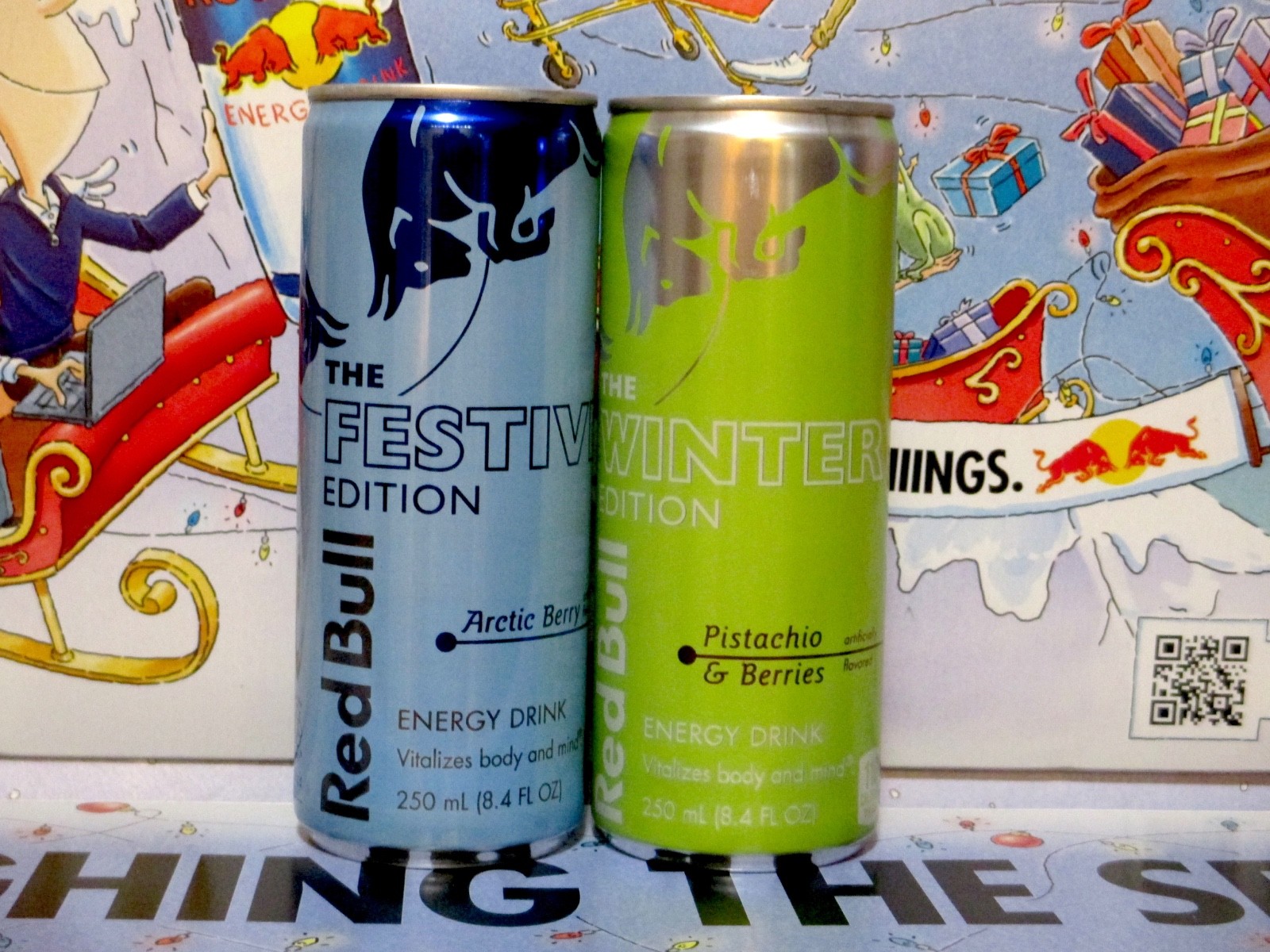 Lot of 2 Red Bull Winter Festive Edition 2026 Pistachio & Berries Arctic Berry