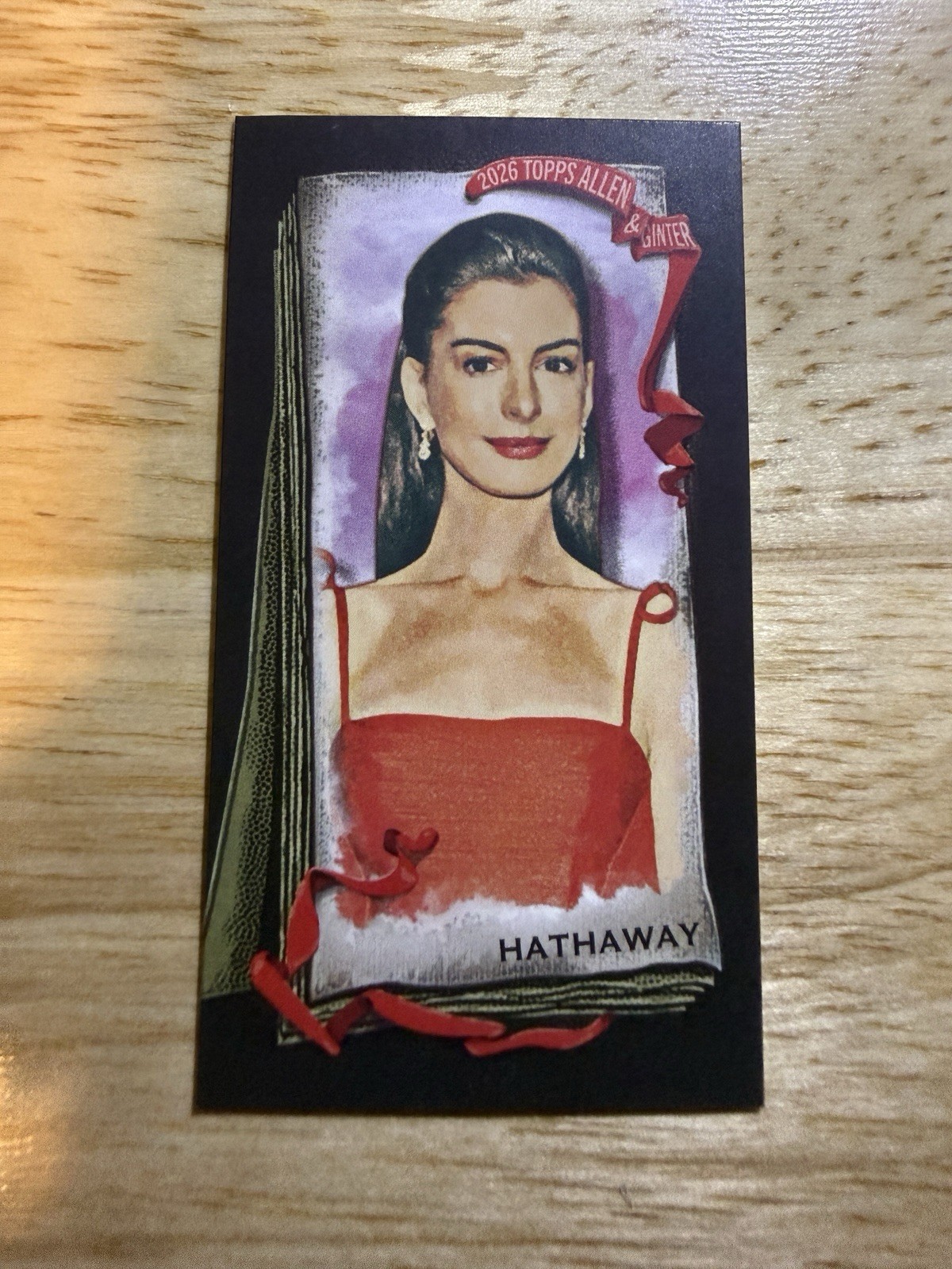 2026 Allen and Ginter Anne Hathaway #126 Mini Black Border