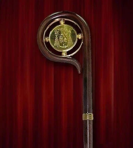 Wood CROZIER Polish Staff Crosier Bishop Quality Craftsmanship, 72