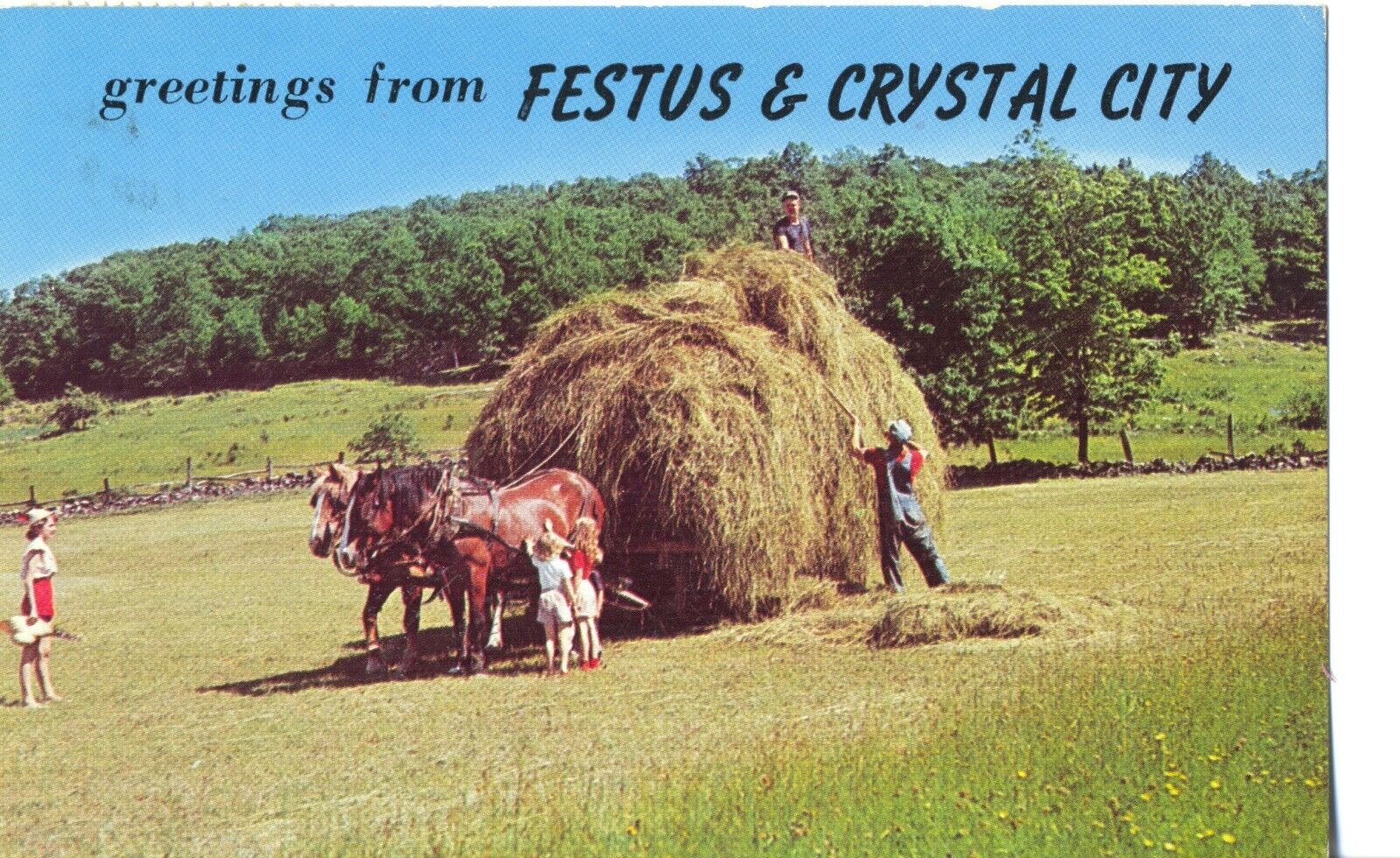 Greetings from Festus & Crystal City, Mo. Missouri Postcard #SS-29270-B