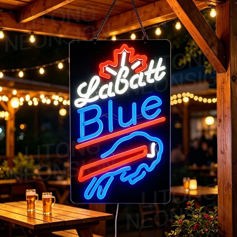 US STOCK Labatt Blue Buffalo Bills LED Neon Sign 16