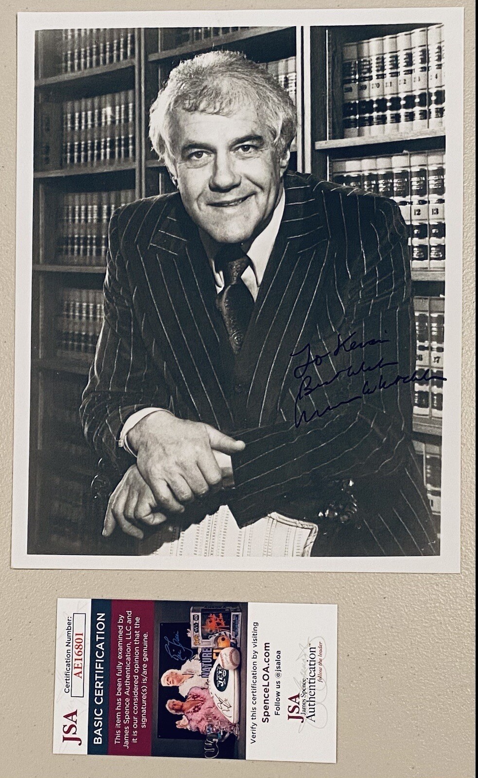 Marvin Mitchelson Signed Autographed 8x10 Photo JSA Cert Celebrity Attorney