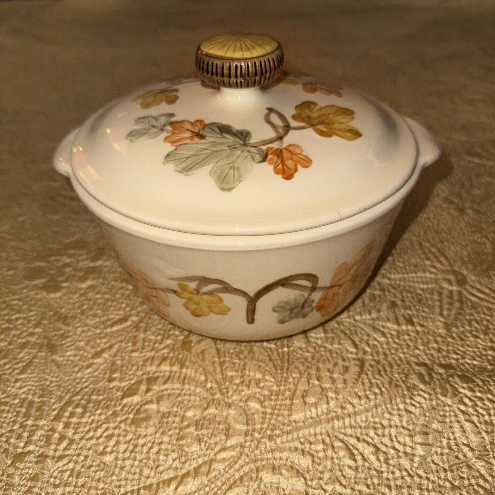 Rare Franciscan Covered Casserole Dish October