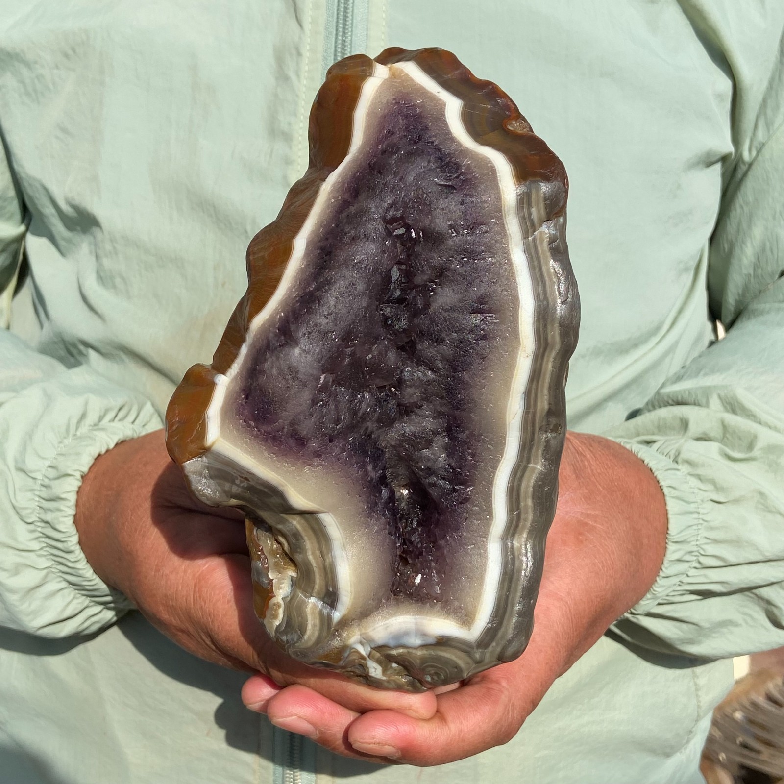 3.97LB Rare Amethyst Natural Gobi Agate Quartz Crystal Mineral Rough Specimen