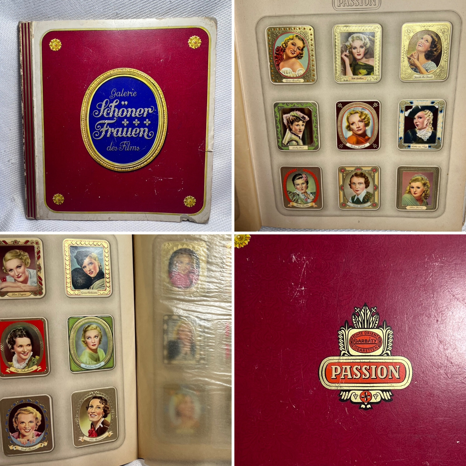 Pre War Garbaty Passion Cigarette Cards Gallery Beautiful Women Of Film In Album