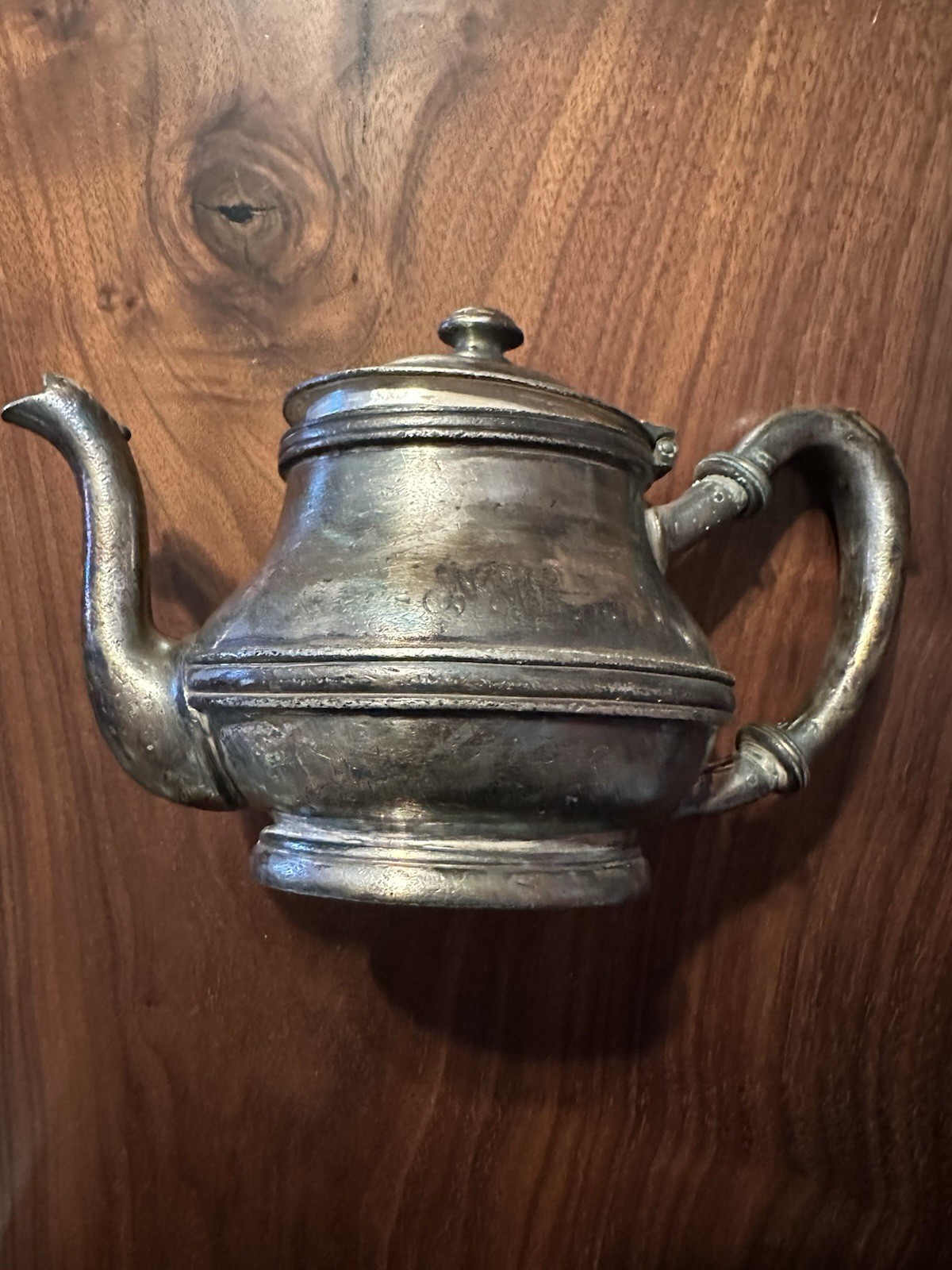 1922 Norfolk and Western Railway Silver Soldered Teapot 8oz Astoria Script N&W