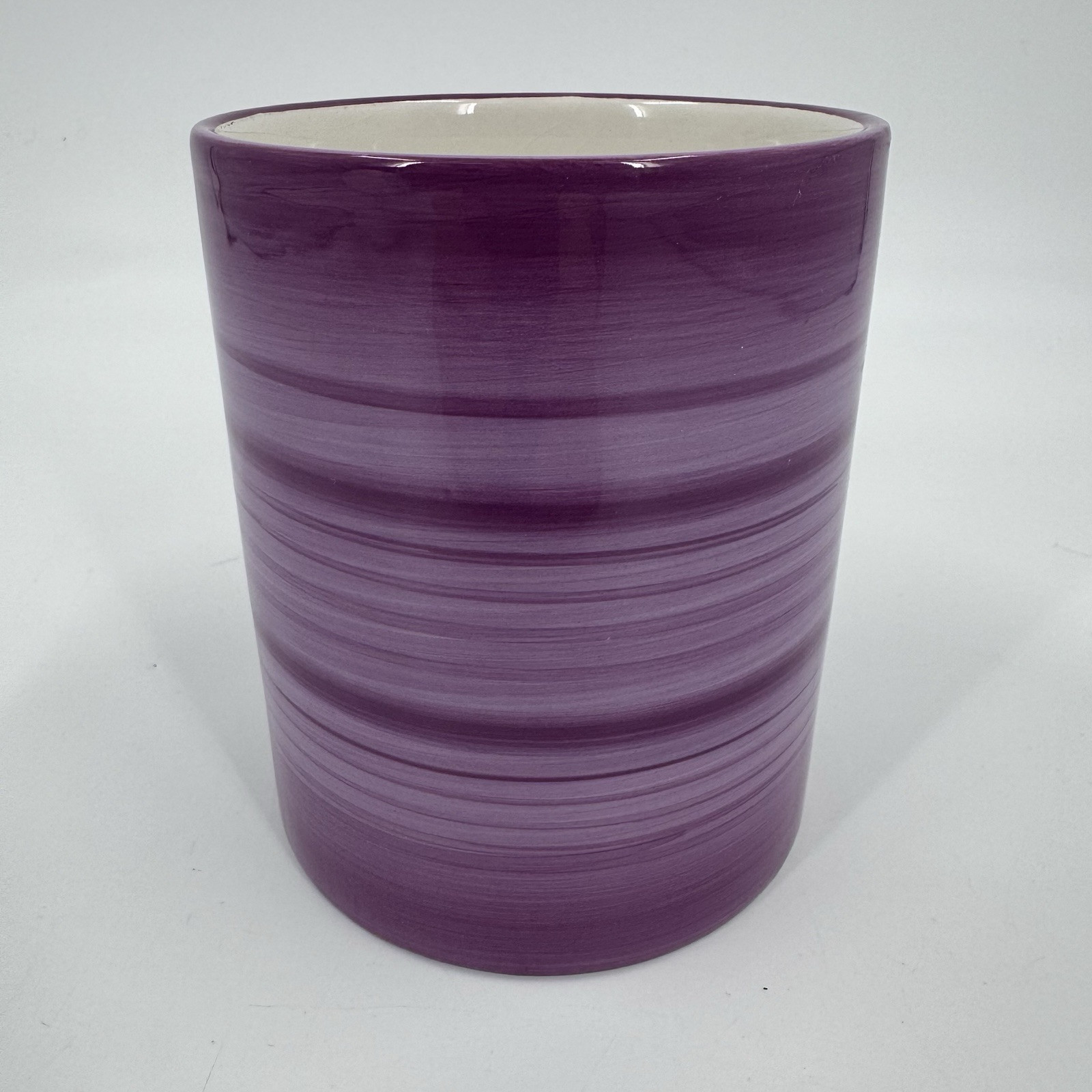 Teleflora Purple Ceramic Vase White With Purple Swirls Teleflora Purple Ceramic Vase White With Purple Swirls