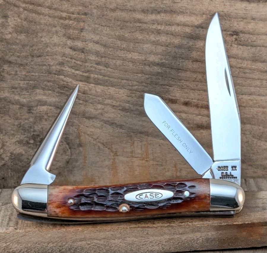1971 Case XX Beautiful Red Jigged Bone 3.625