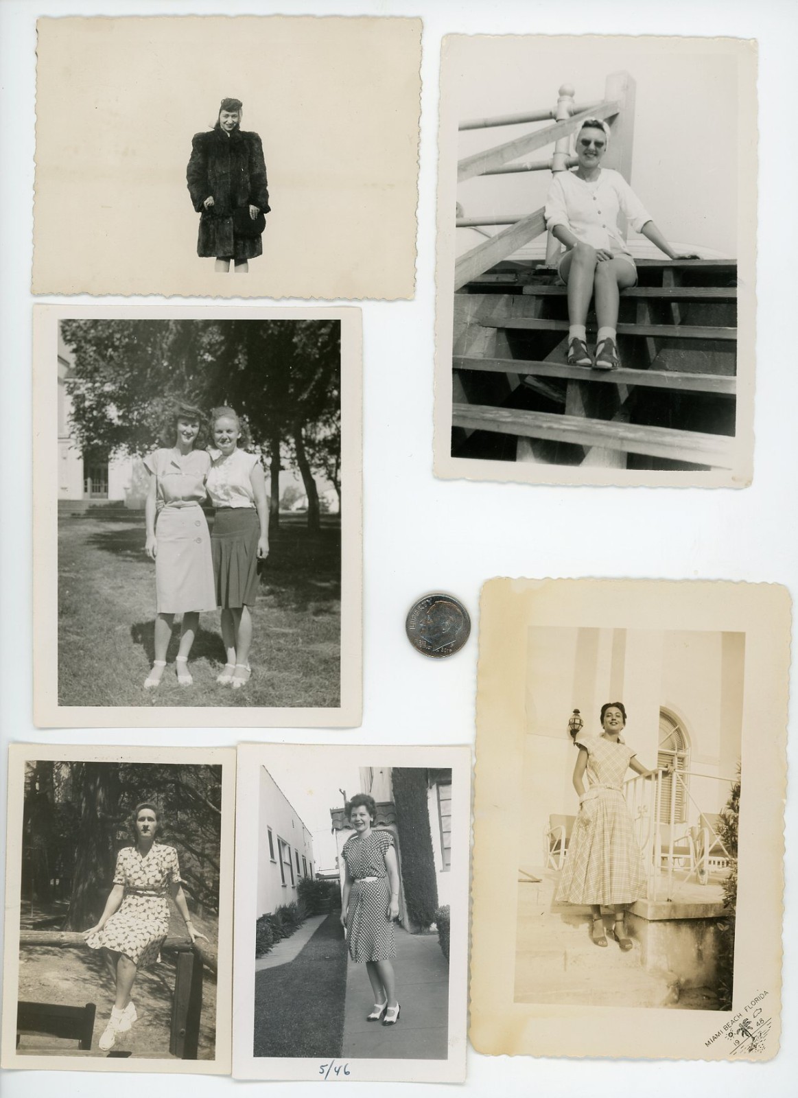 (6) Vintage photographs of Attractive MATURE WOMEN Out Looking for YOU UGLY GUYS