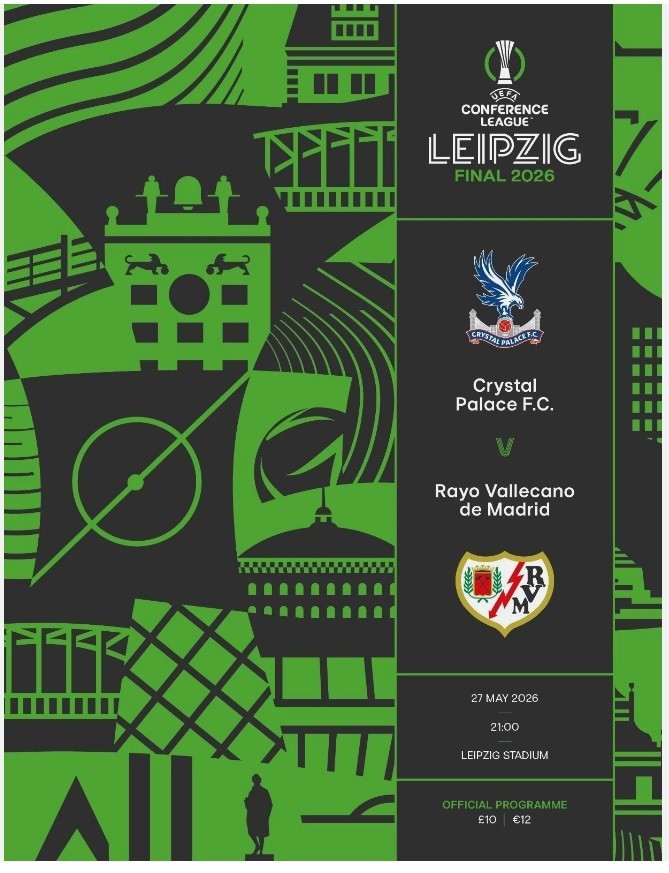 Programme UEFA Europa Conference League Final 2026 Cristal Palace Rayo Valecano