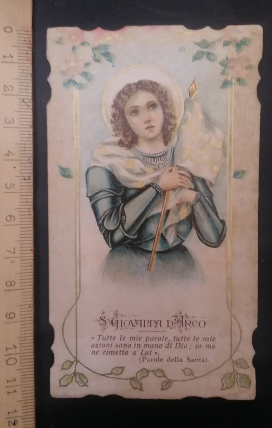 Santino Holy Card S. Joan of Arco, 1920