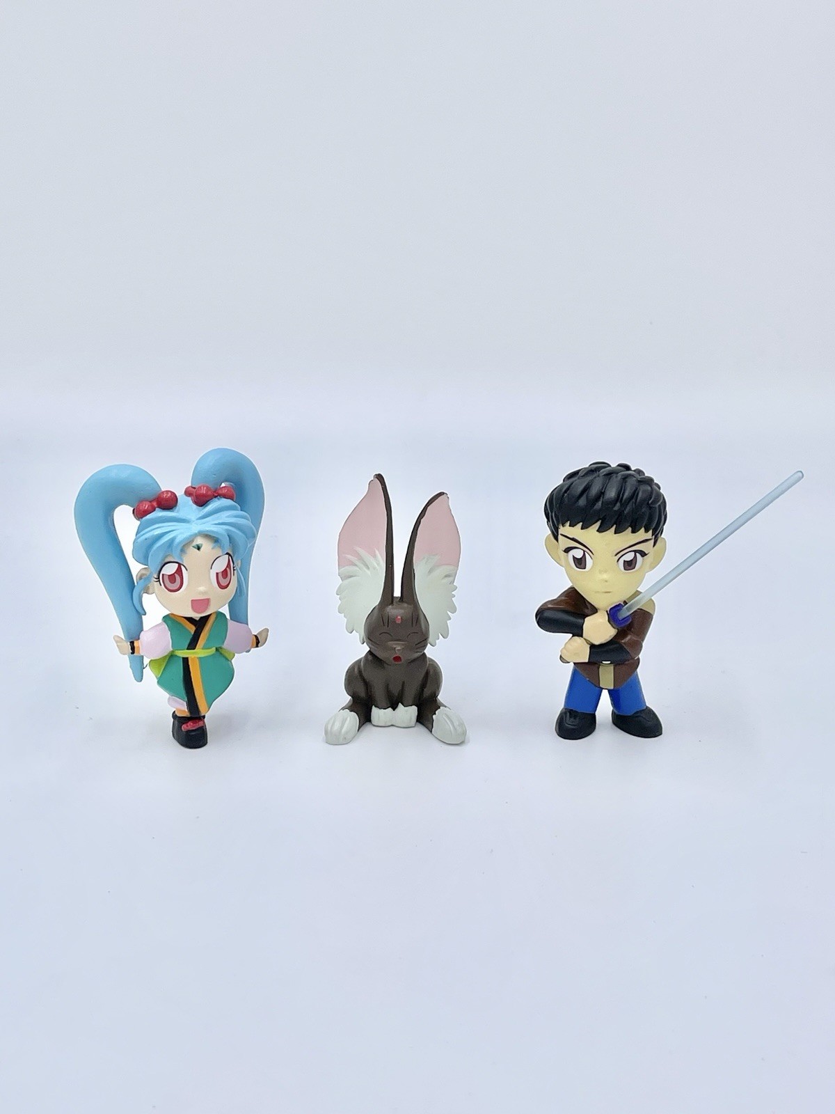 Tenchi Muyo Toonami Series 1 Vintage 2000 Anime Figures Ryo-Ohki, Masaki, Sasami