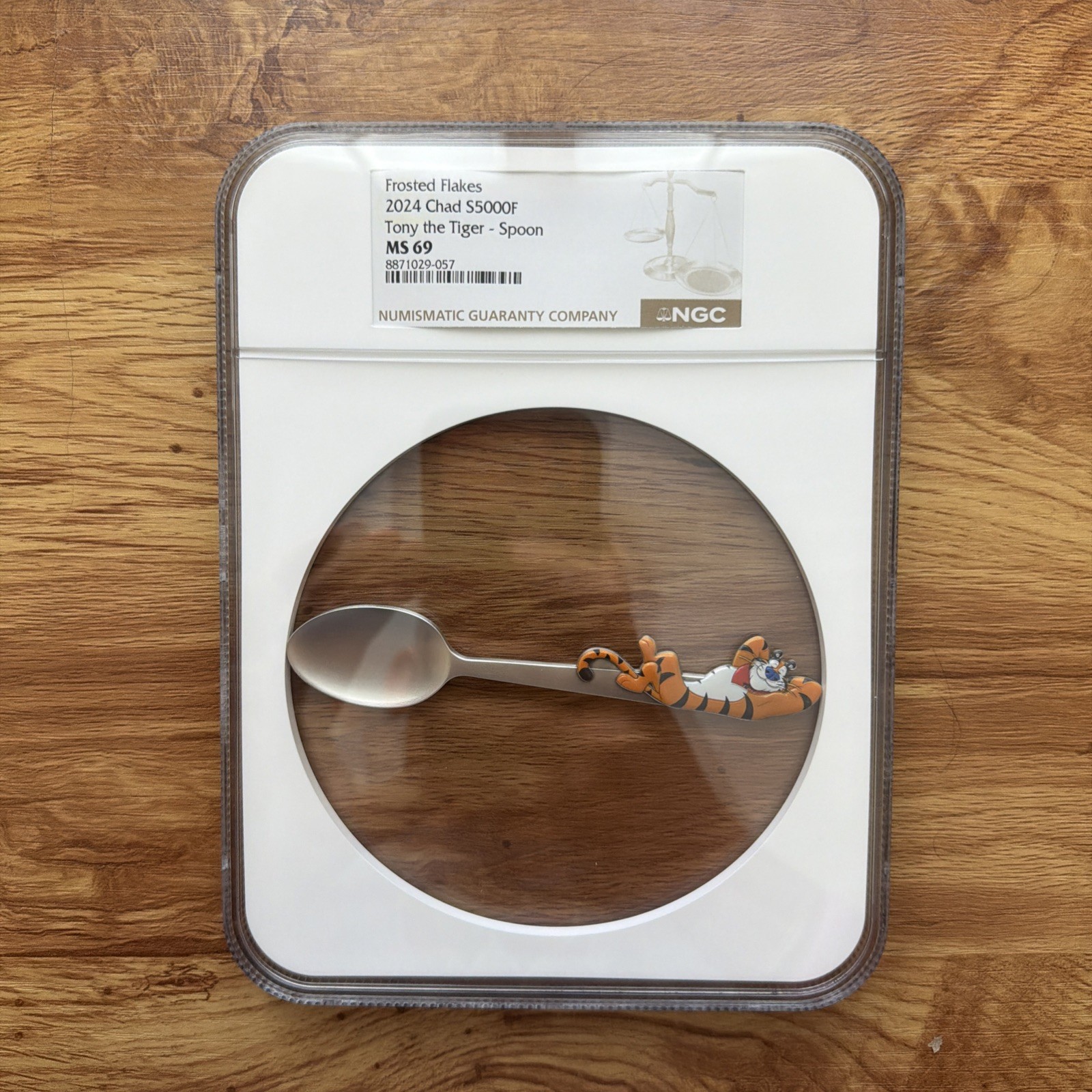 NGC MS 69 Kellogg\'s Frosted Flakes Tony the Tiger 2024 1 Oz Silver Spoon 🔥🤩