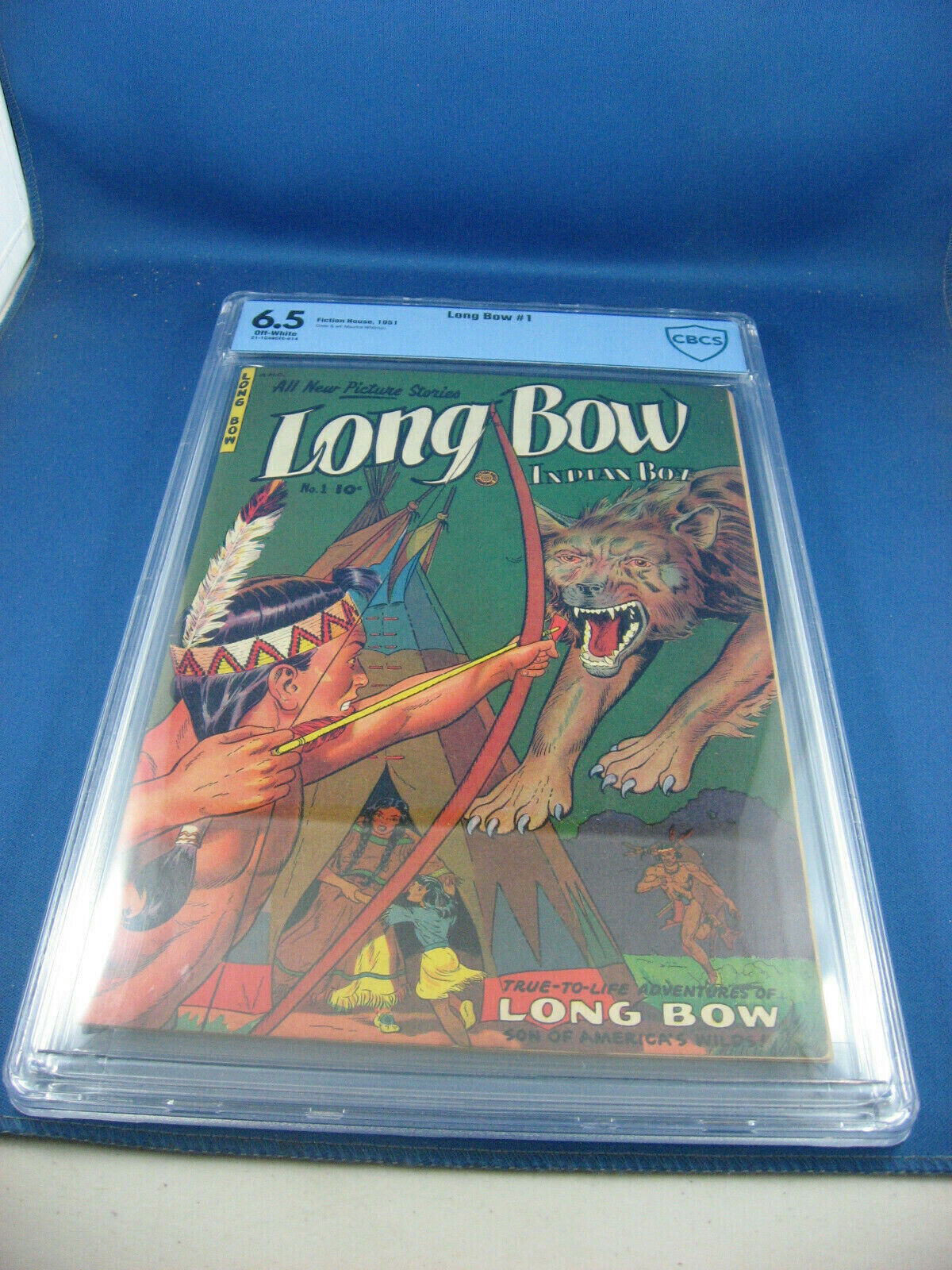 LONG BOW 1 CBCS 6.5 FIRST ISSUE FICTION HOUSE SCARCE 1951