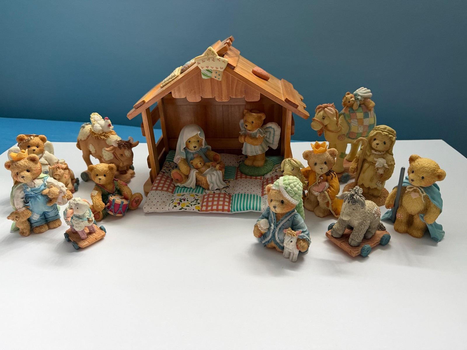 Cherished Teddies Nativity Figurine Lot, Unboxed