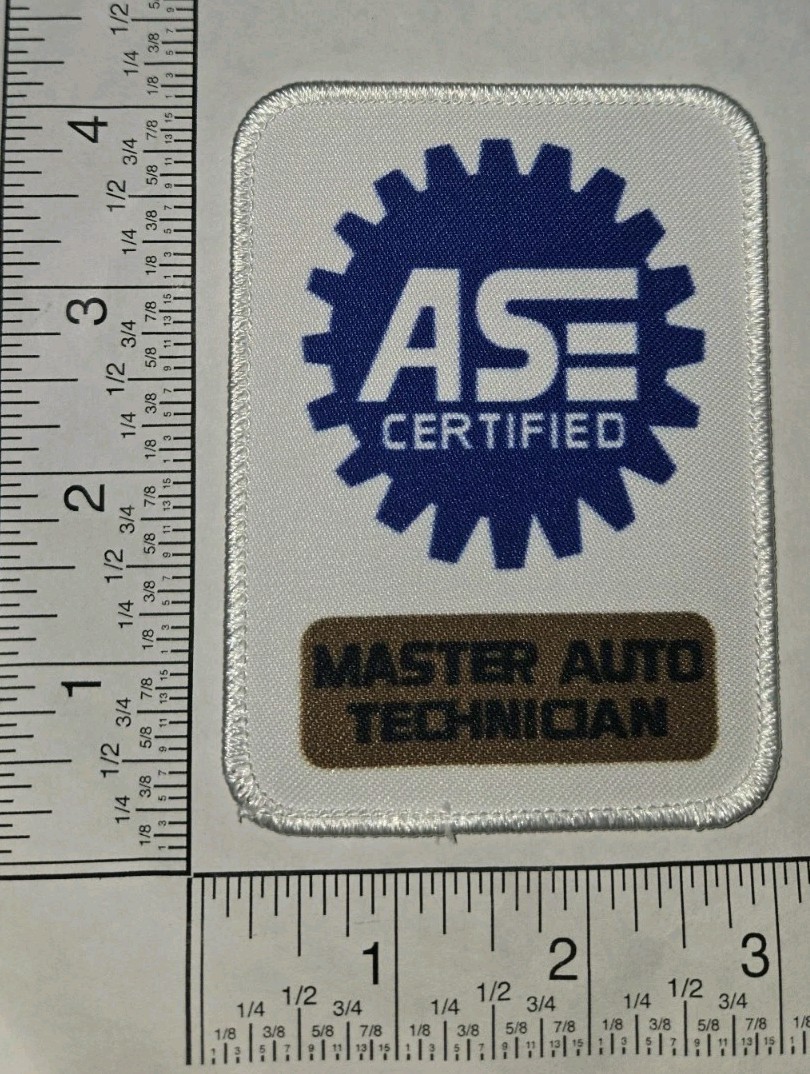 ASE Certified Master Auto Automobile Technician Printed Heat Sealed Patch