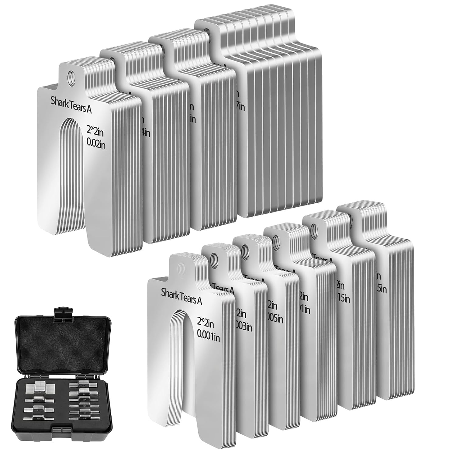 100PCS 304 Stainless Steel Shim Kit, 2