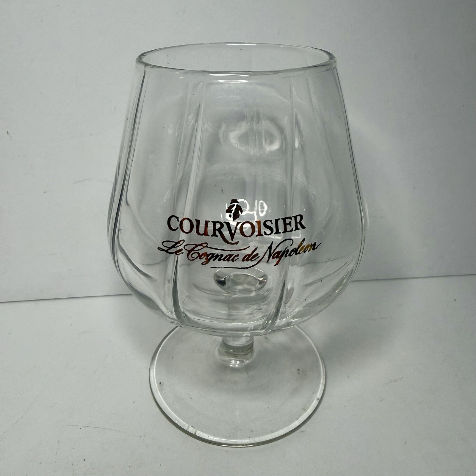 Courvoisier Cognac Ribbed Snifters Glass 4.75