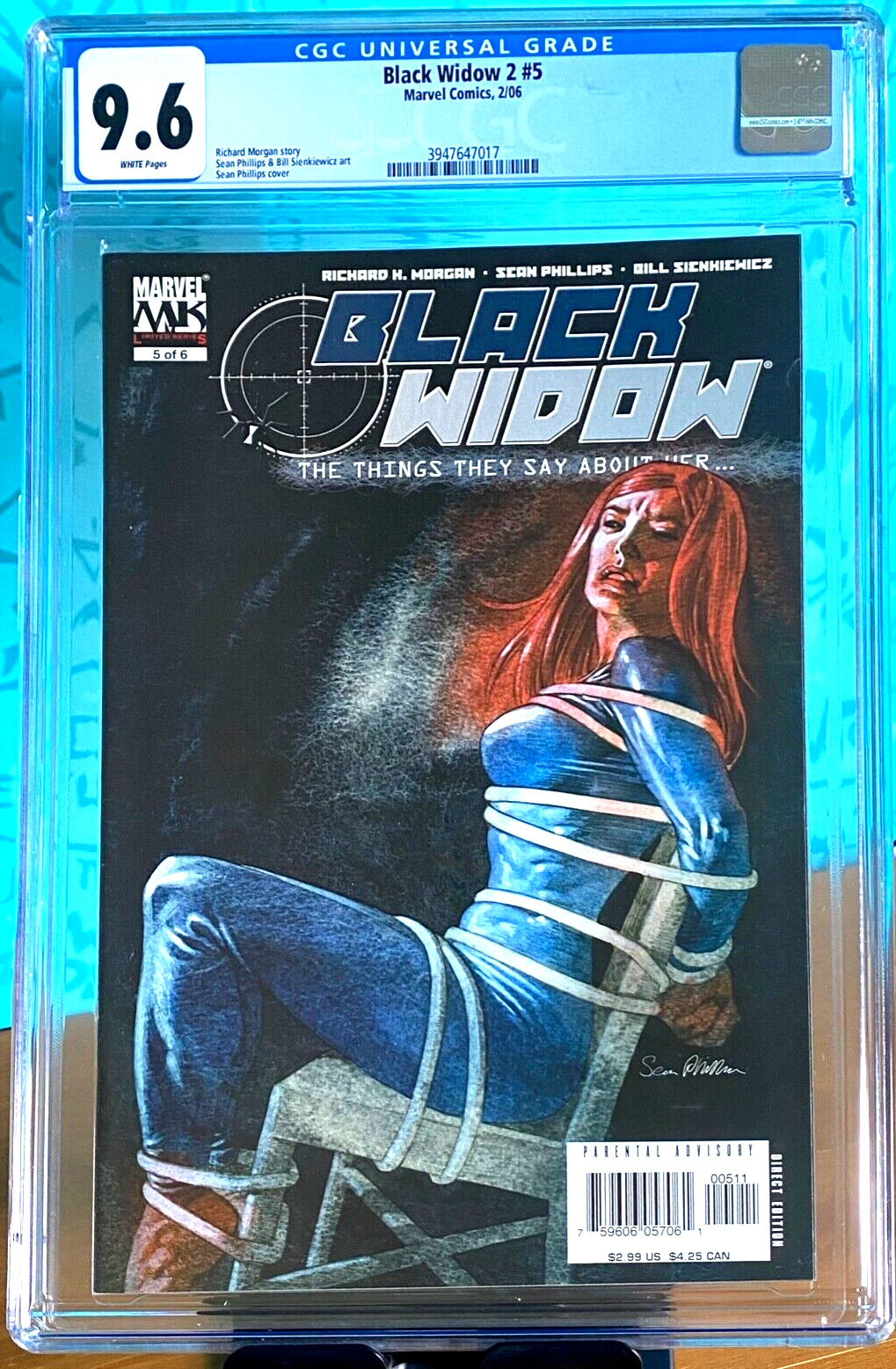 Black Widow #5 (2006) CGC 9.6 WP - RARE Sean Phillips Cover - Marvel Knights