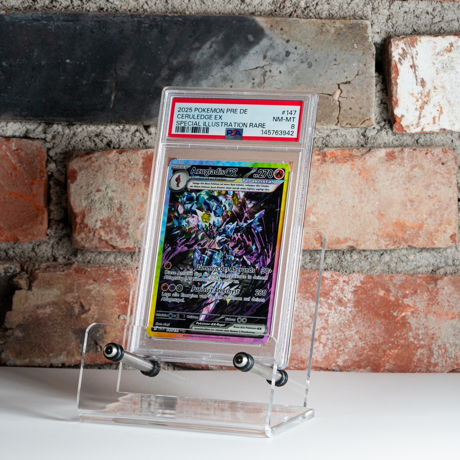 Pokemon Ceruledge ex 147/131 PSA 8 German Prismatic Evolutions Tera SIR
