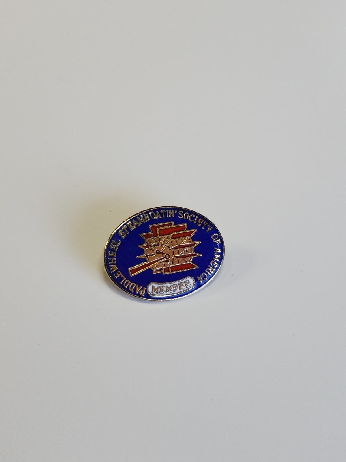The Paddle Wheel Steamboatin\' Society Of America Member Pinback Lapel Pin