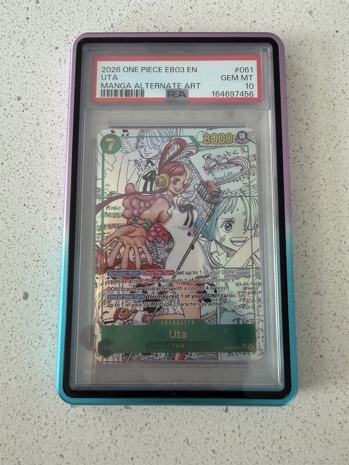 One Piece Uta EB03-061 Manga Alternate Art PSA 10 English 2026