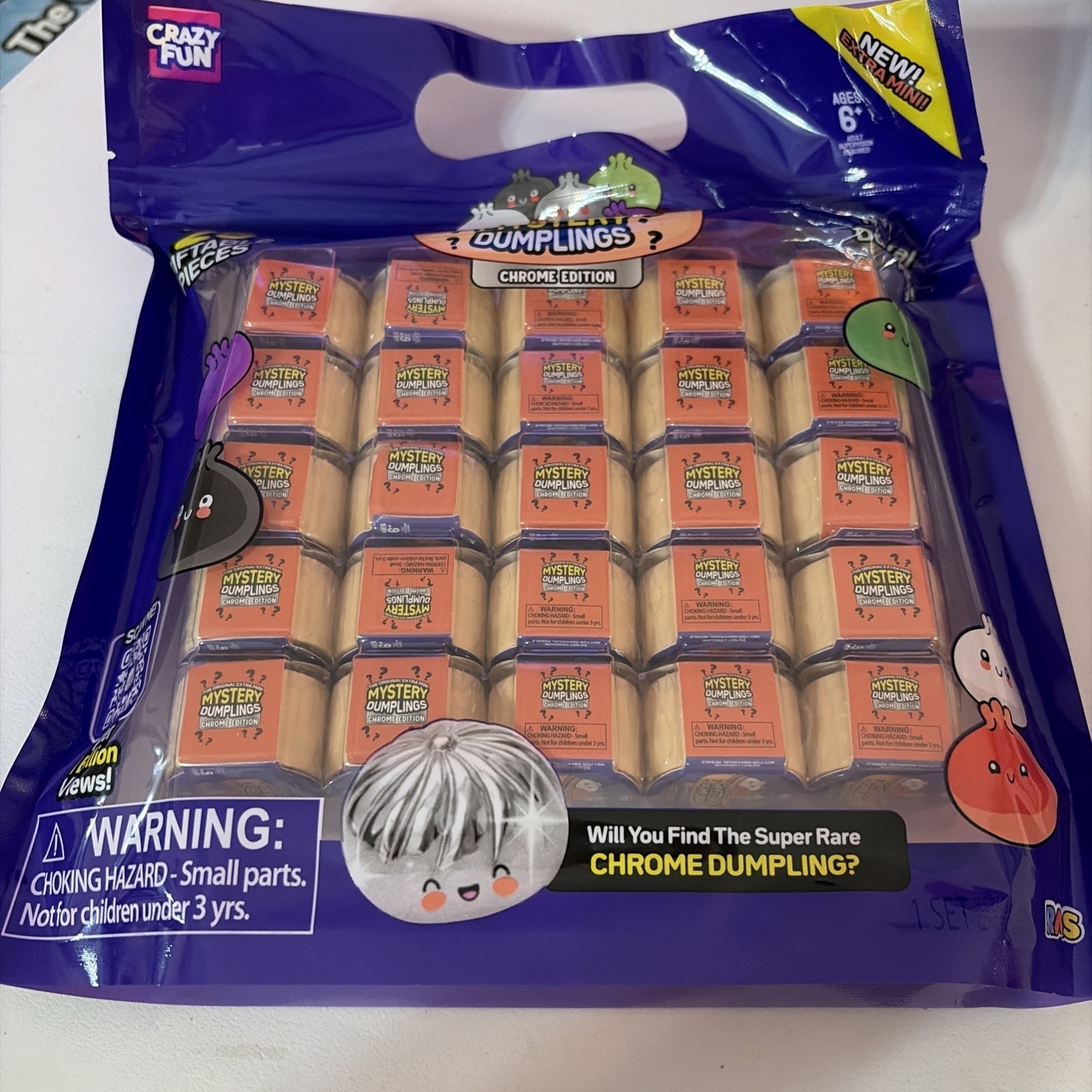 Crazy Fun Mystery Dumplings Chrome Edition Blind Pack 25pk Ages 6+ 9254013 Crazy Fun Mystery Dumplings Chrome Edition Blind Pack 25pk Ages 6+ 9254013
