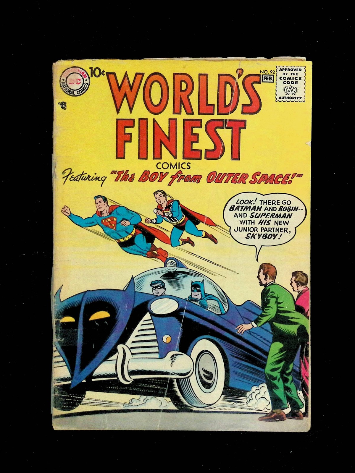 1958 World's Finest Comics 92 1st Skyboy DC