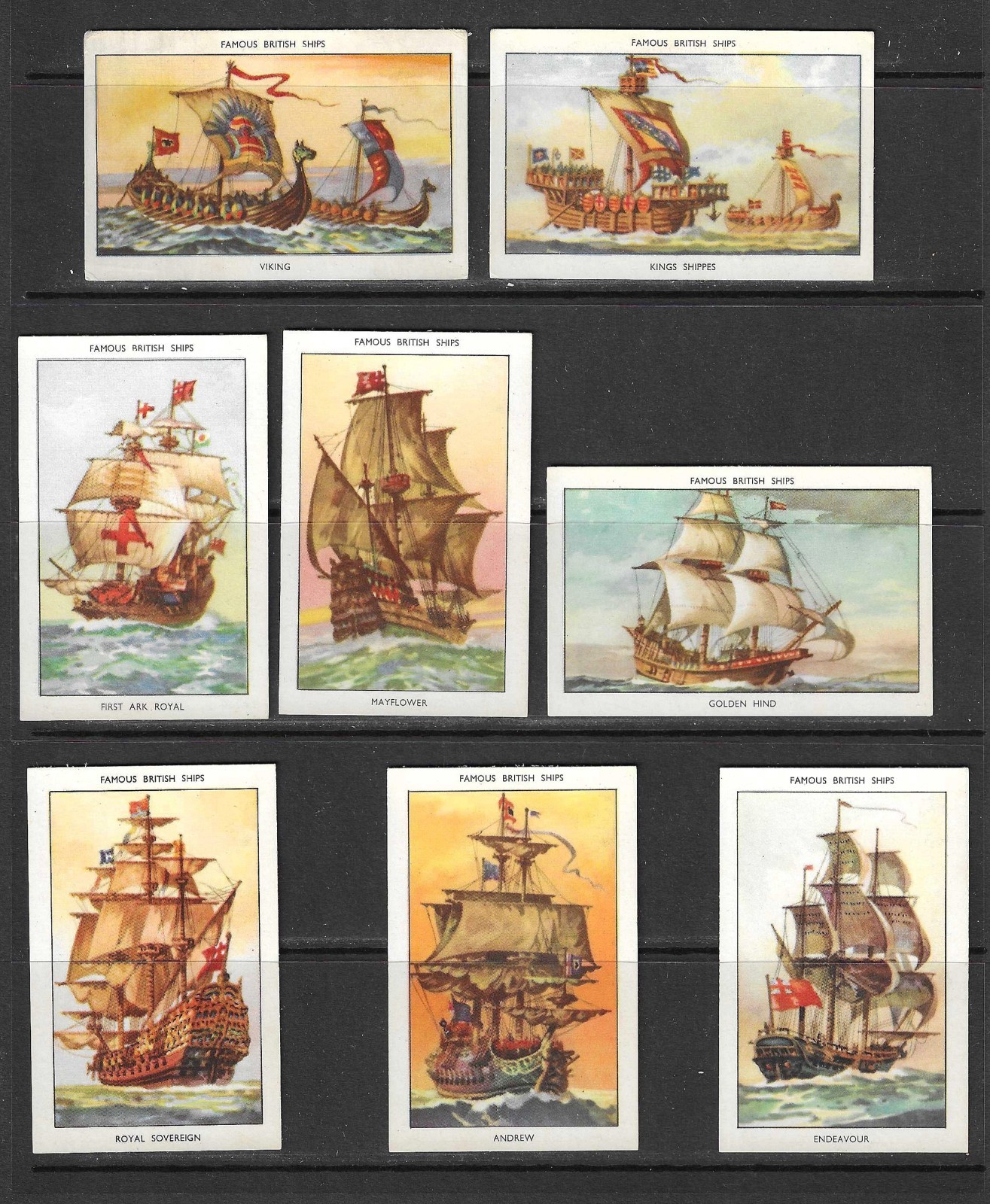 Mills Amalgamated 1952 FAMOUS BRITISH SHIPS set cigarette cards