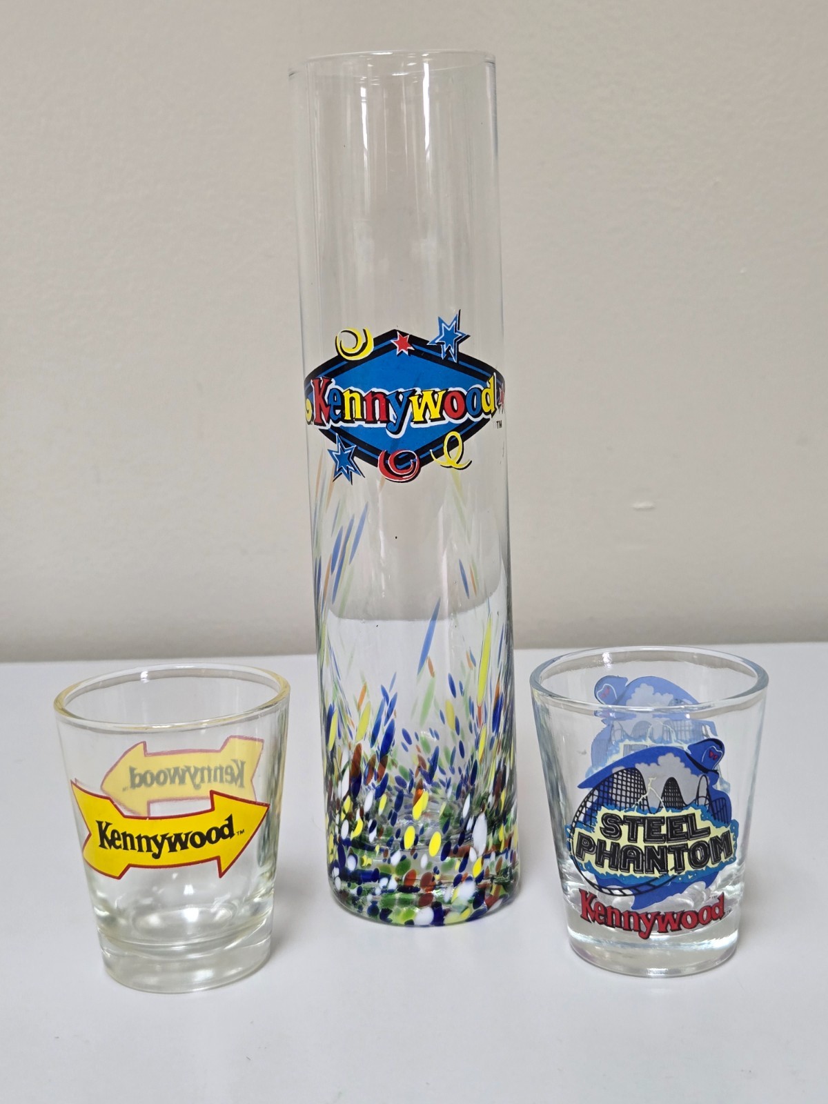 Kennywood Amusement Park Souvenir Shot Glasses (3) Vintage Pittsburgh Kennywood Amusement Park Souvenir Shot Glasses (3) Vintage Pittsburgh