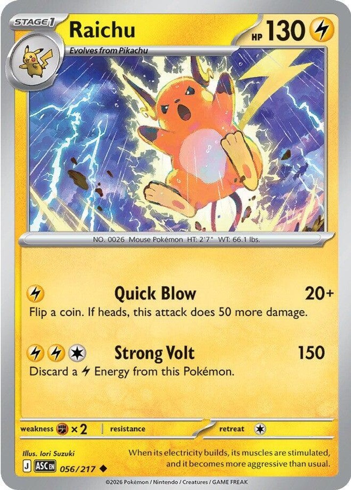 Pokemon Raichu ASC 056/217