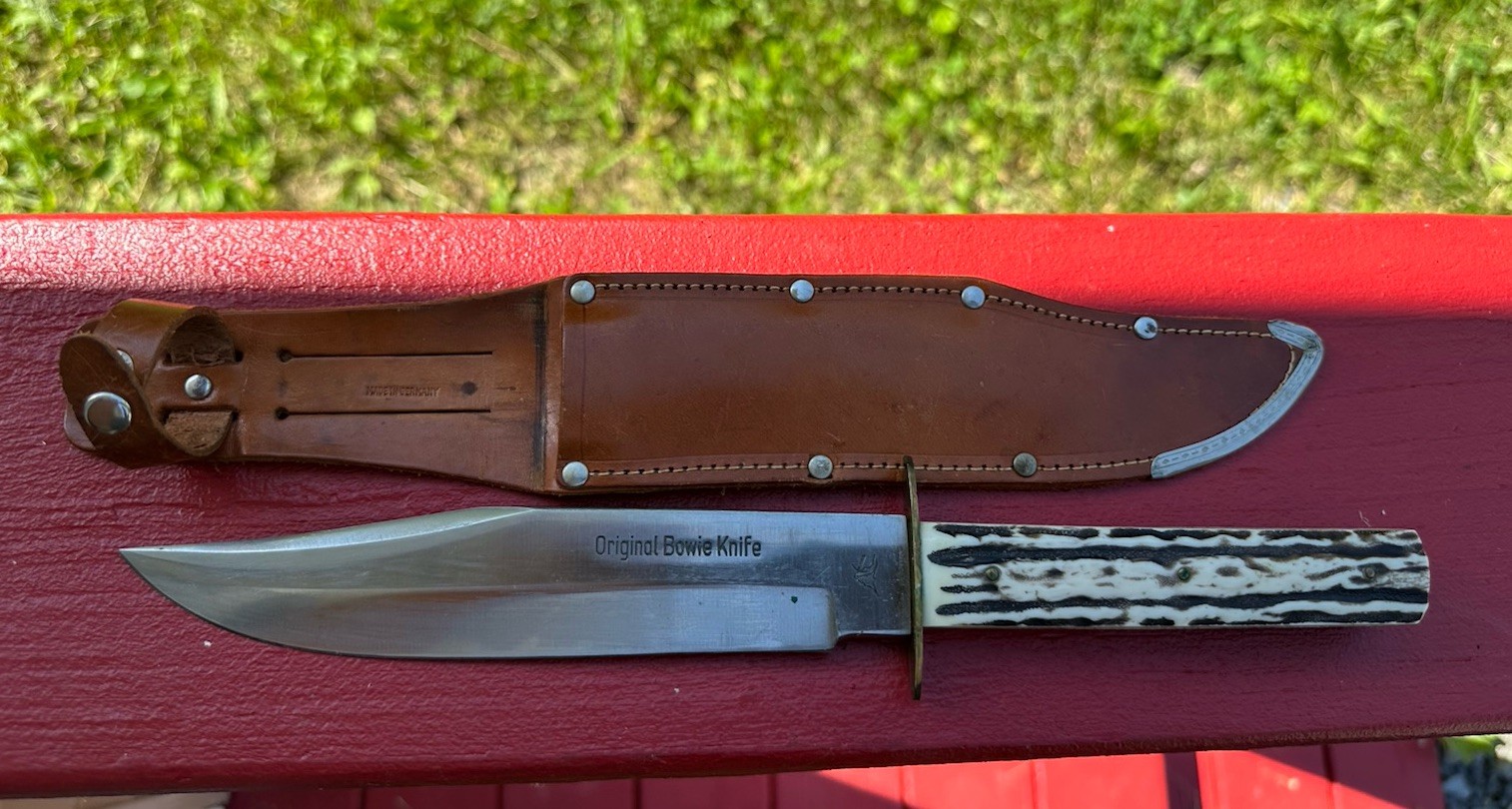 Vintage & Rare P.I.C Original Bowie Knife w/ Sheath - Model 138 Solingen Germany