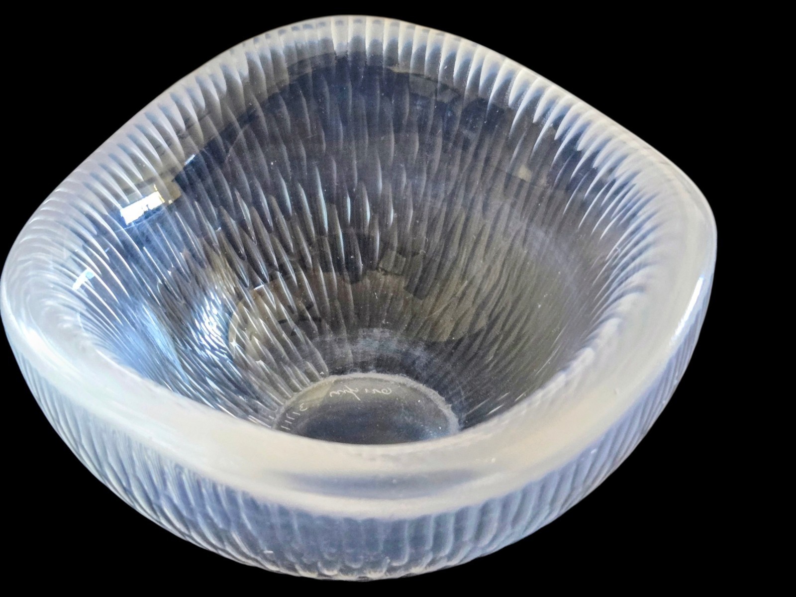 Unique Vtg Orrefors Sven Palmqvist opal glass  bowl, opalescent #3111/1
