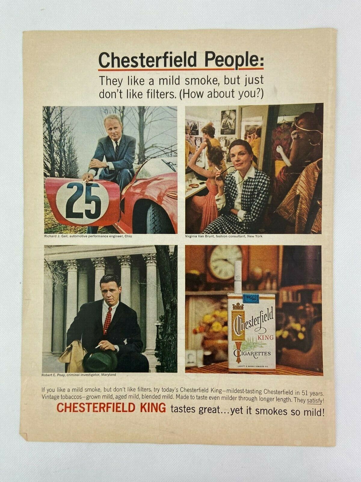 Chesterfield Cigarettes Magazine Ad 10.75 x 13.75 Western Electric Phone