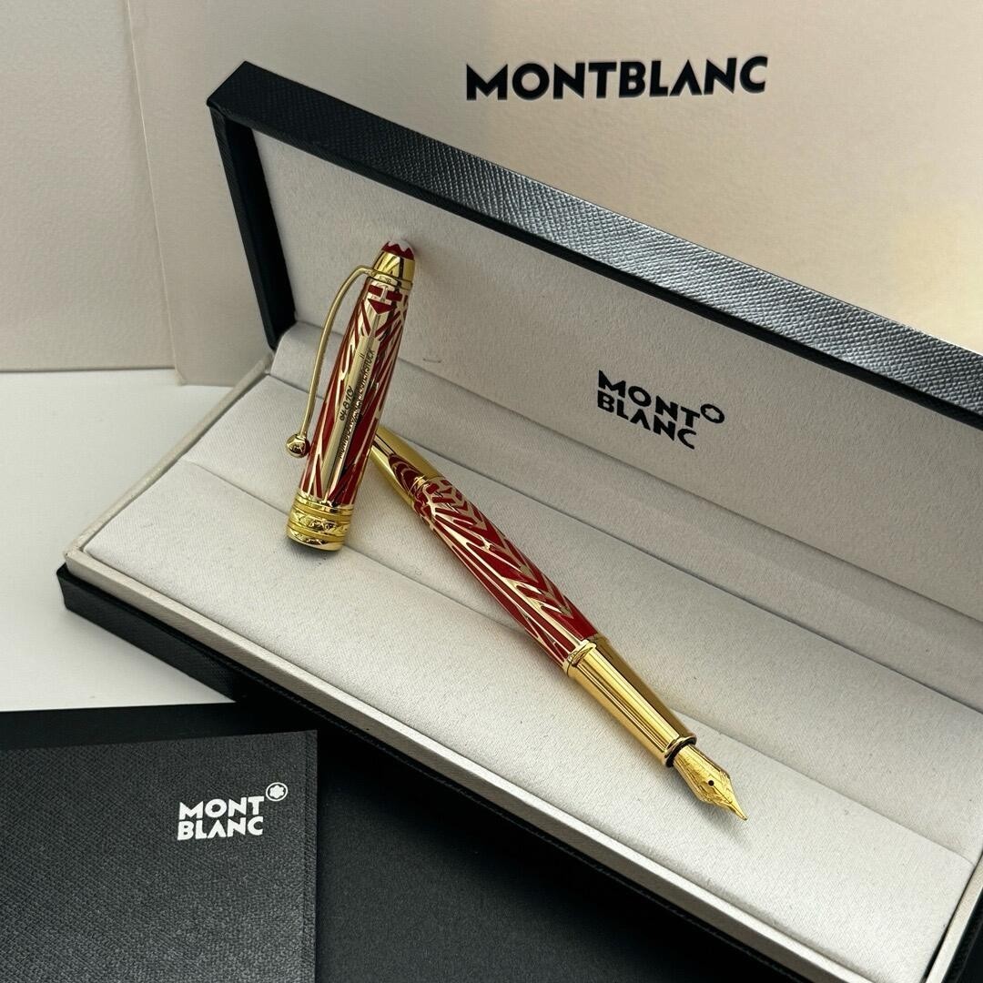 Montblanc Classique Special Edition Red & Gold Embossed Fountain Pen Gift Set