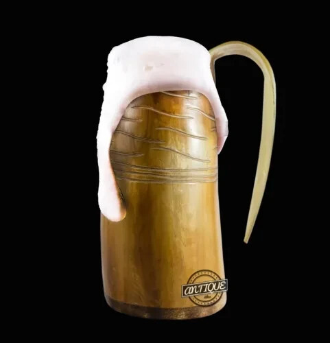 Medieval Viking Tankard Drinking Horn Beer Mug Vintage Ale Mead Home Table Gifts