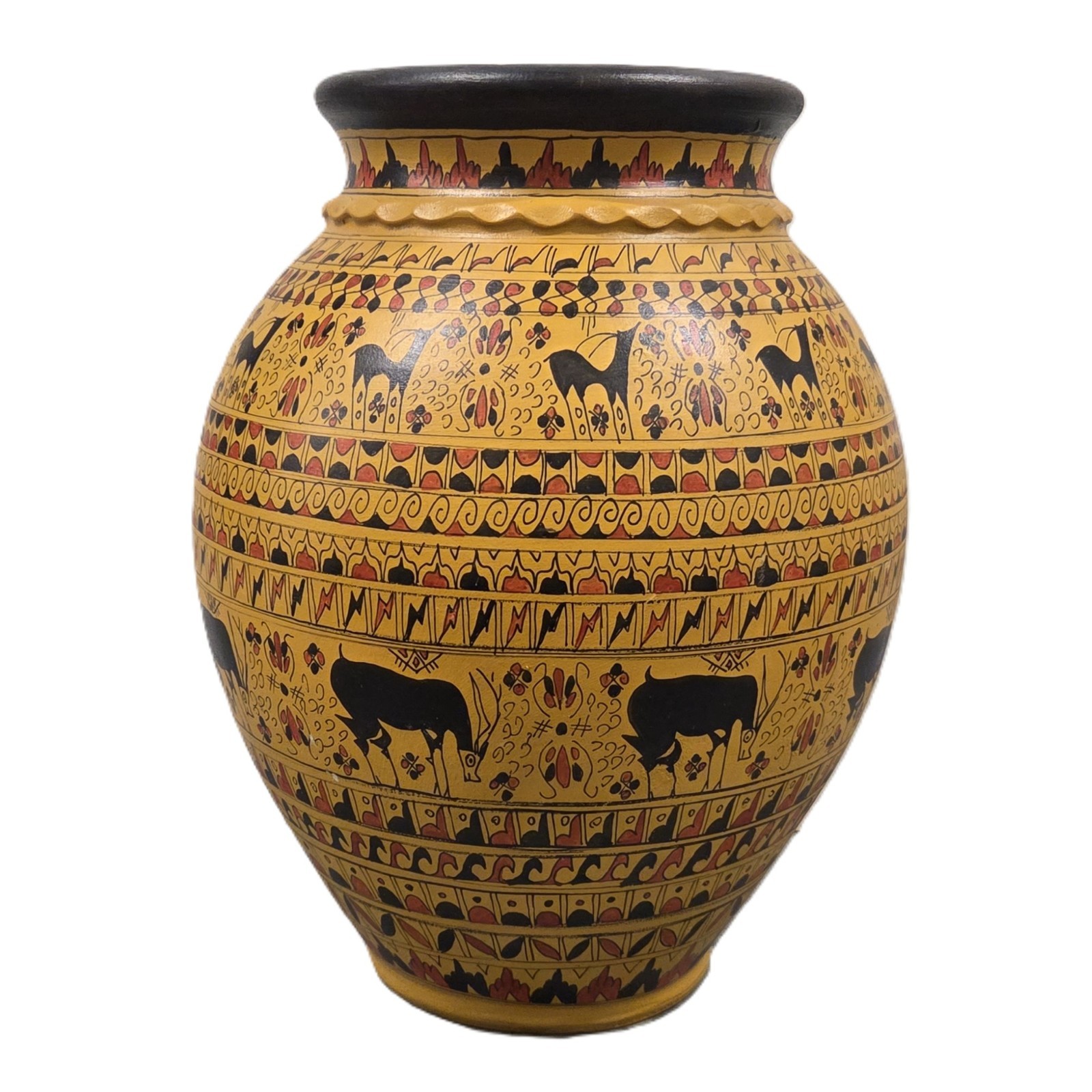 Large 12 in Greek Ancient Greece Geometric Ceramic Pottery Vase Vessel Handmade